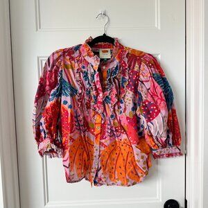 FARM Rio LILAC COLORFUL PARTY BLOUSE